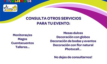 CONSULTA OTROS SERVICIOS PARA TU EVENTO