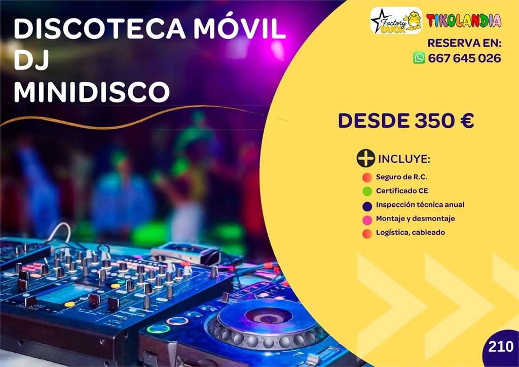 Foto 1 DISCOTECA MÓVIL DJ MINIDISCO