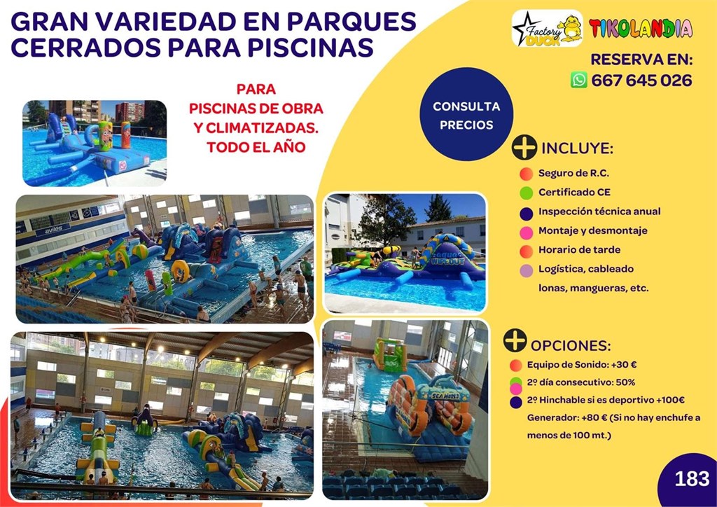 Foto 1 GRAN VARIEDAD EN PARQUES CERRADOS PARA PISCINAS