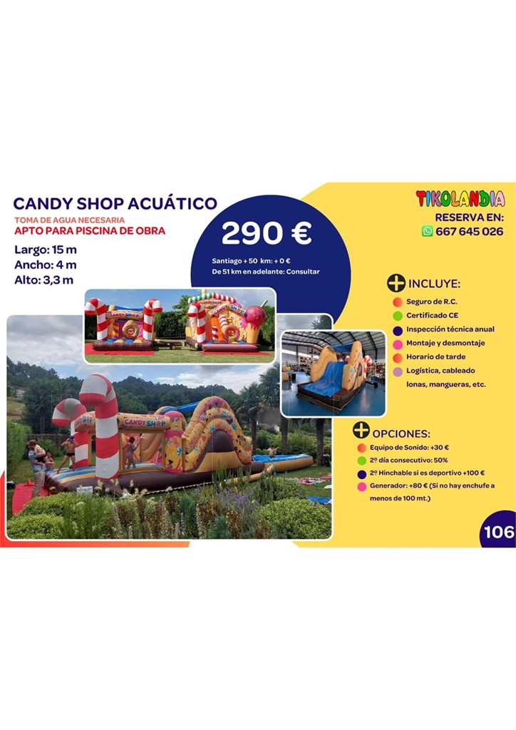 Foto 1 HINCHABLE CANDY SHOP ACUATICO