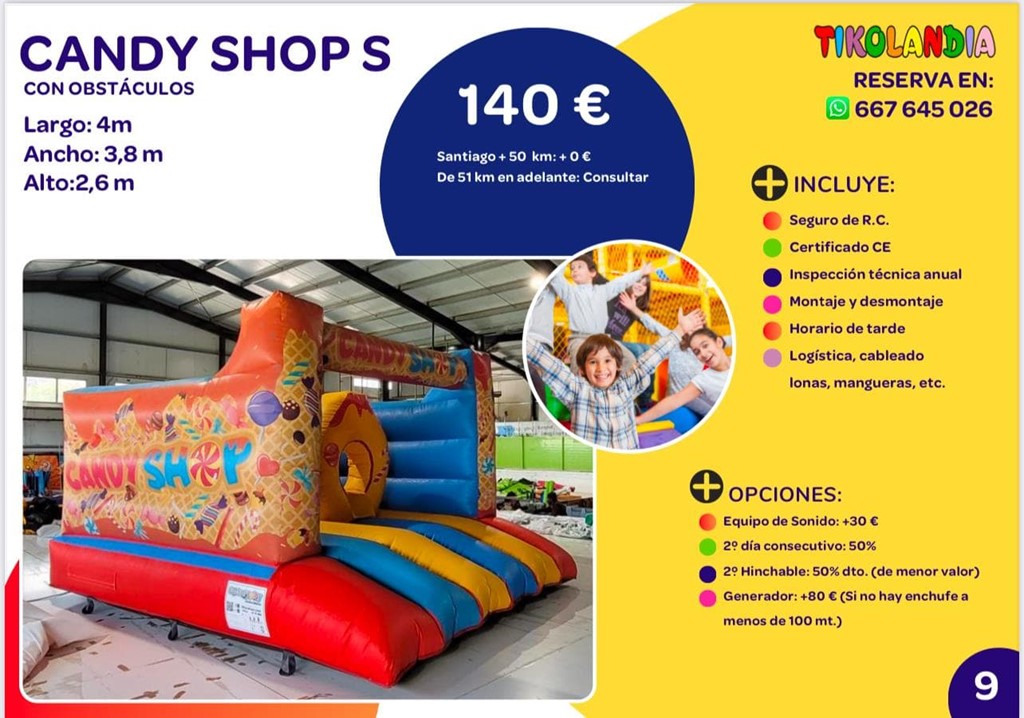 Foto 1 HINCHABLE CANDY SHOP