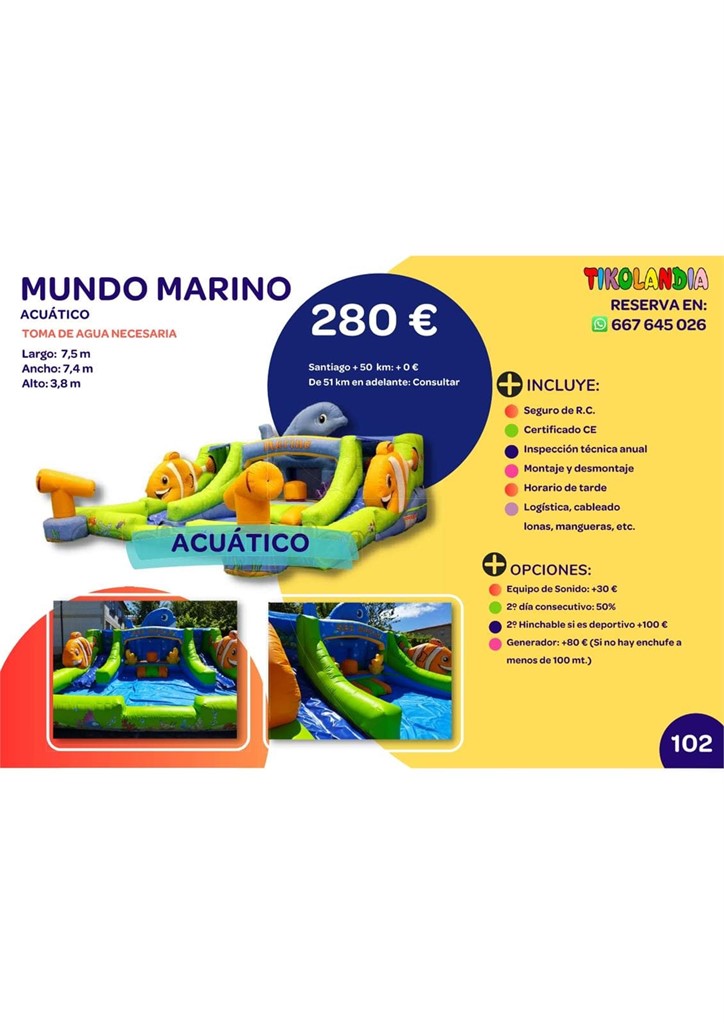 Foto 1 HINCHABLE DE MUNDO MARINO
