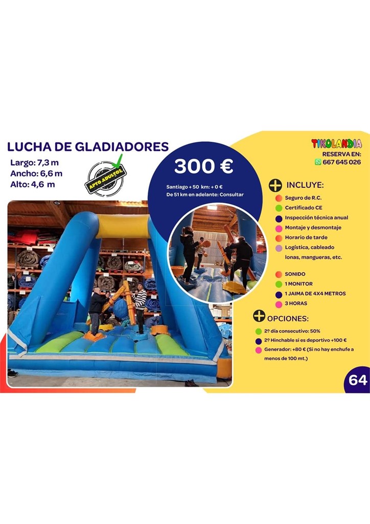 Foto 1 HINCHABLE LUCHA GLADIADORES