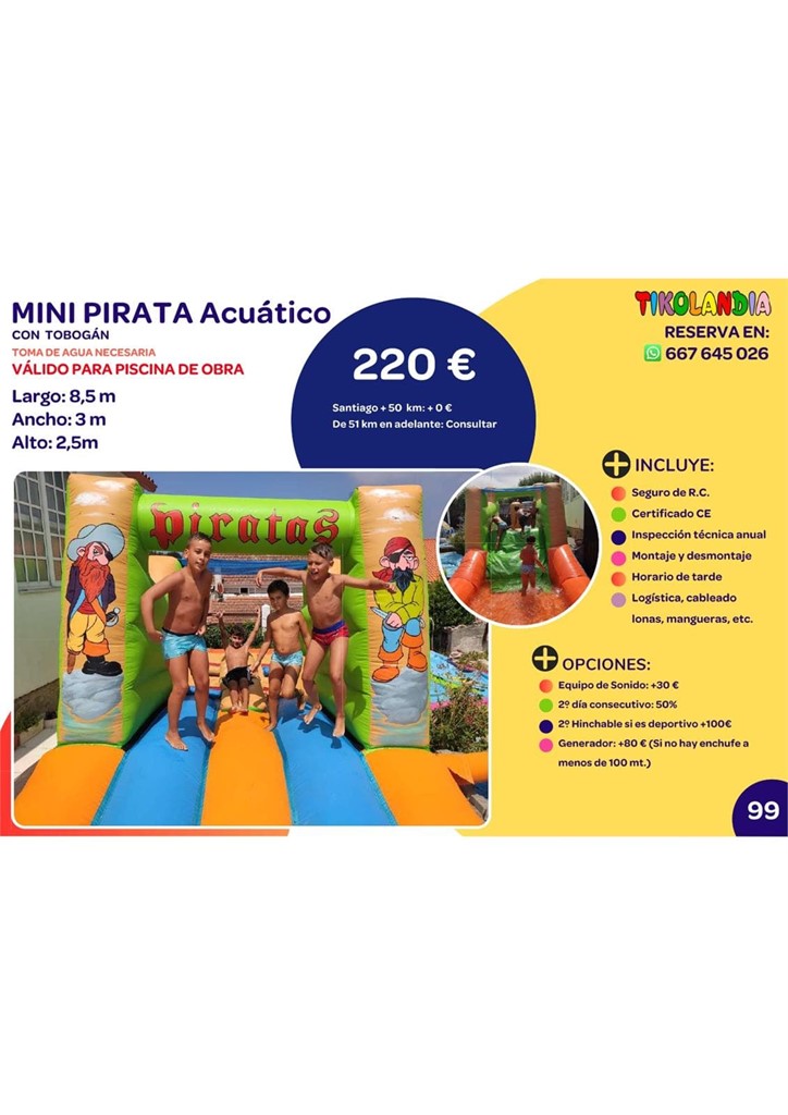 Foto 1 HINCHABLE MINI PIRATA ACUÁTICO 
