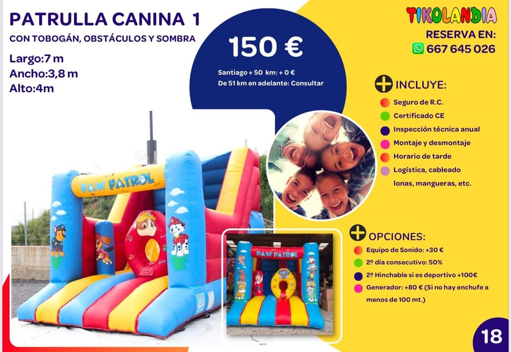 Foto 1 HINCHABLE PATRULLA CANINA 1