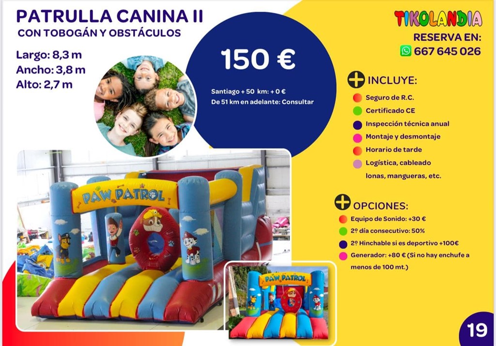 Foto 1 HINCHABLE PATRULLA CANINA 2