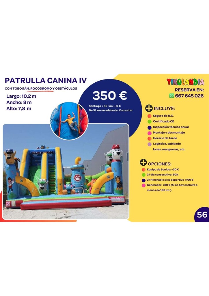Foto 1 HINCHABLE PATRULLA CANINA 4
