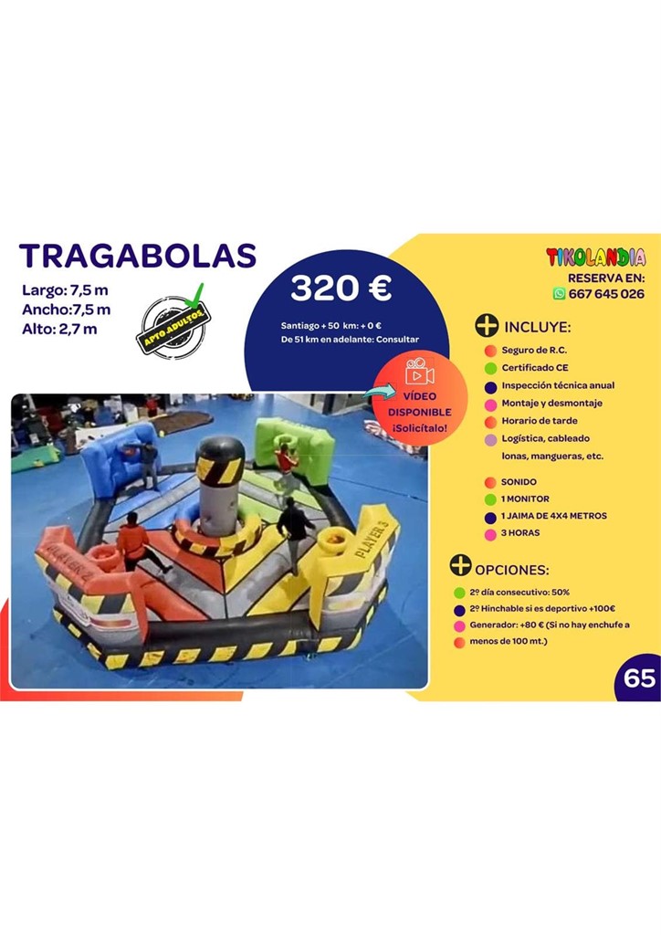 Foto 1 HINCHABLE TRAGABOLAS