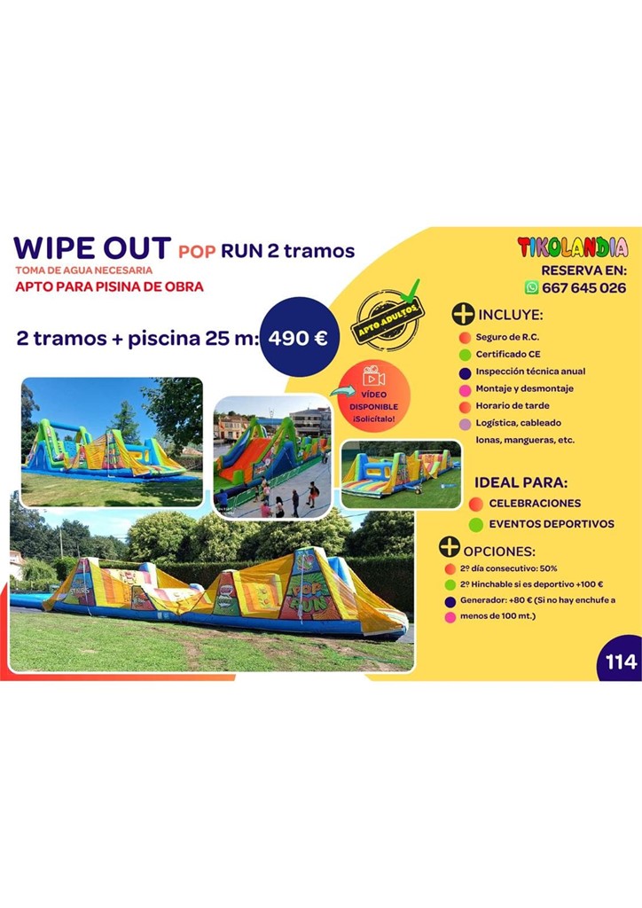 Foto 1 HINCHABLE WIPE OUT pop RUN 