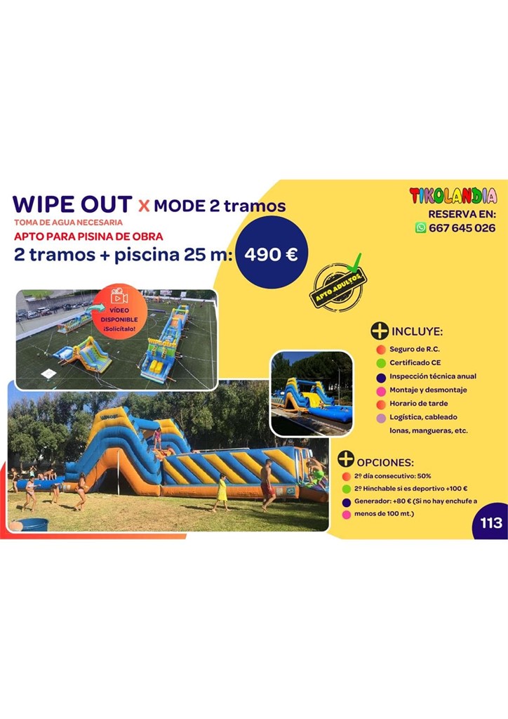 Foto 1 HINCHABLE WIPE OUT X MODE 