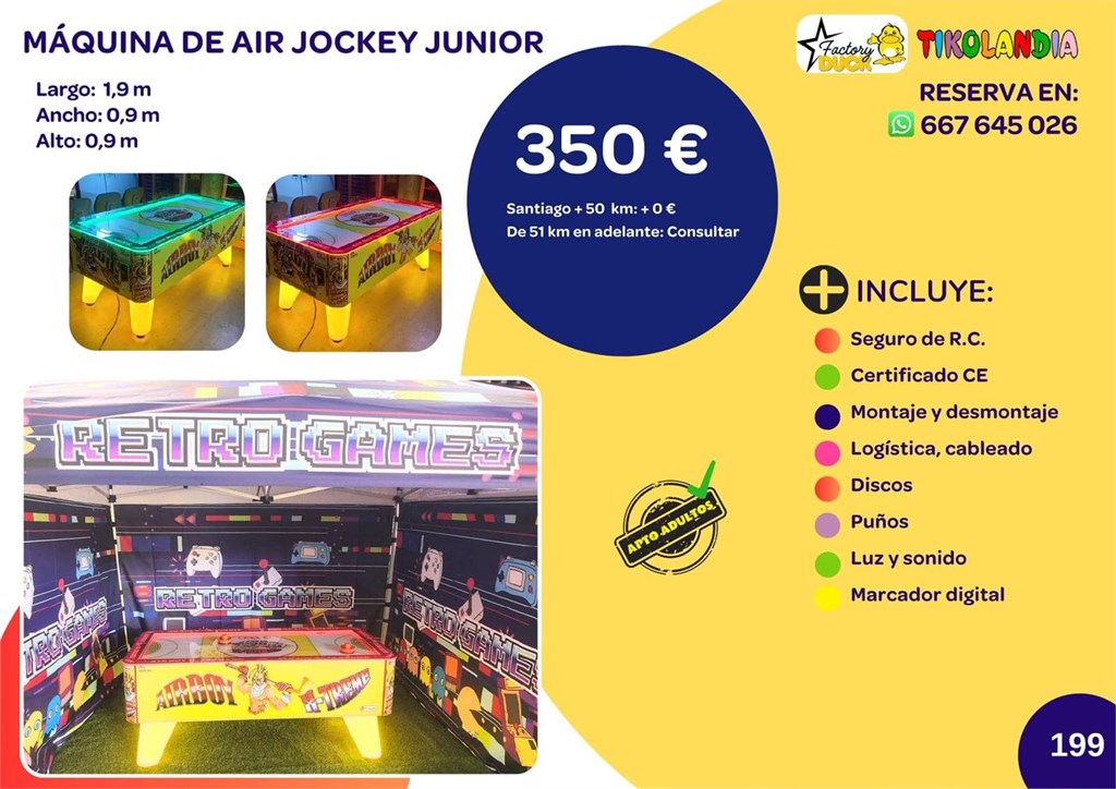 Foto 1 MÁQUINA DE AIR JOCKEY JUNIOR