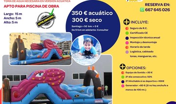 TOBOGAN KRAKEN 1 TRAMO + PISCINA